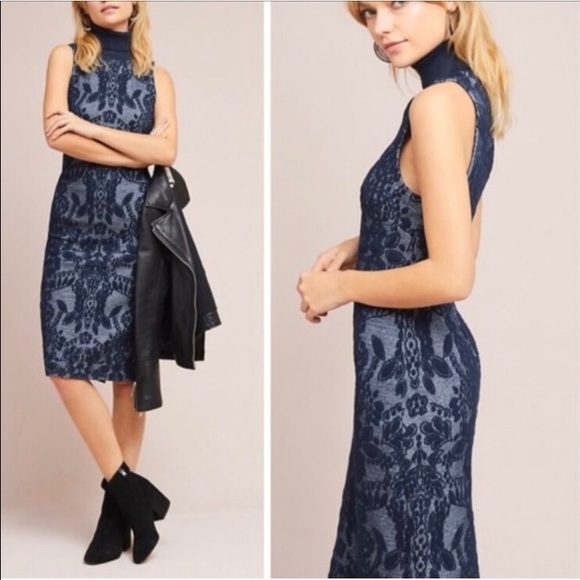 Anthropologie Maeve Jacquard Turtleneck 